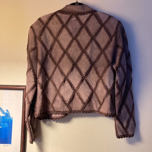 Double D Ranch Purple Suede Jacket - Picture 2 of 3